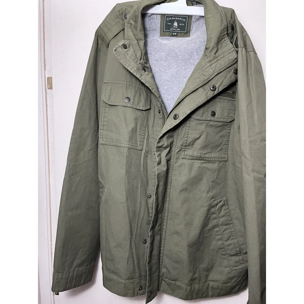 GH Bass & Co. Green Men Work‎ Jacket L Outdoor Camping Nature Hunting